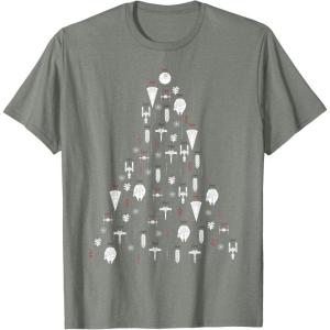 image:imageStar Wars Ship Ornaments Top Christmas Tree TShirt TShirtOlive Heather