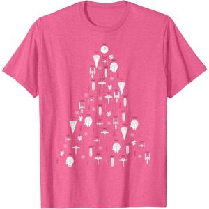 image:imageStar Wars Ship Ornaments Top Christmas Tree TShirt TShirtPink Heather