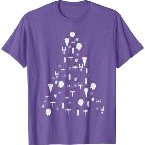image:imageStar Wars Ship Ornaments Top Christmas Tree TShirt TShirtPurple Heather