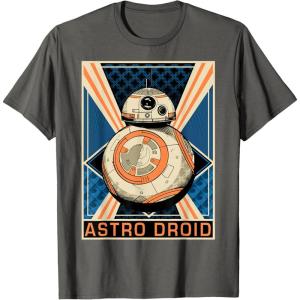 image:imageStar Wars The Force Awakens BB8 Astro Droid Poster TShirtAsphalt Grey