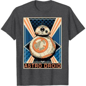 image:imageStar Wars The Force Awakens BB8 Astro Droid Poster TShirtDark Heather Grey