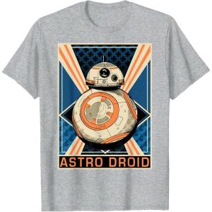 image:imageStar Wars The Force Awakens BB8 Astro Droid Poster TShirtHeather Grey