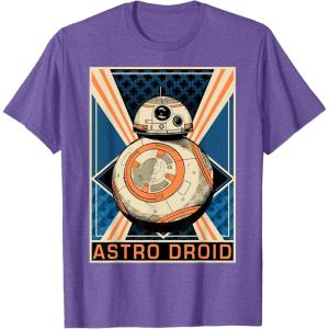 image:imageStar Wars The Force Awakens BB8 Astro Droid Poster TShirtPurple Heather
