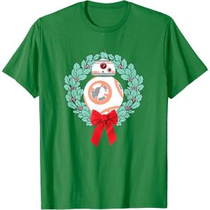 image:imageStar Wars The Force Awakens Christmas Crown BB8 Chest Logo TShirtKelly Green