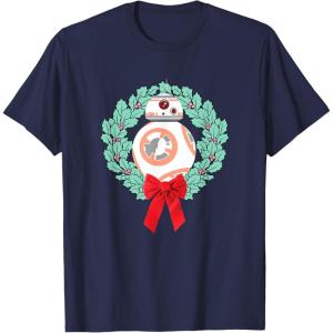 image:imageStar Wars The Force Awakens Christmas Crown BB8 Chest Logo TShirtNavy Blue