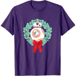 image:imageStar Wars The Force Awakens Christmas Crown BB8 Chest Logo TShirtPurple