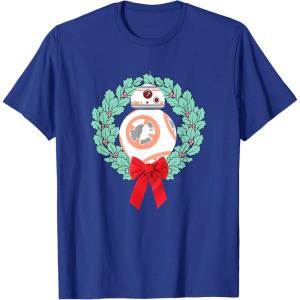 image:imageStar Wars The Force Awakens Christmas Crown BB8 Chest Logo TShirtRoyal Blue