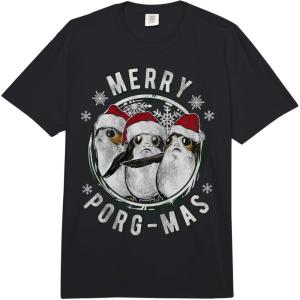 image:imageStar Wars The Last Jedi Christmas Merry PorgMas Holiday Comfort Colors Adult Heavyweight TshirtBlack