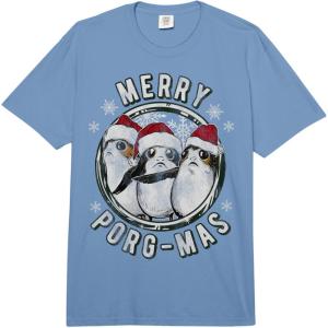 image:imageStar Wars The Last Jedi Christmas Merry PorgMas Holiday Comfort Colors Adult Heavyweight TshirtDeep Blue