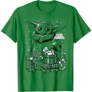 image:imageStar Wars The Mandalorian Christmas The Child Presents TShirtKelly Green