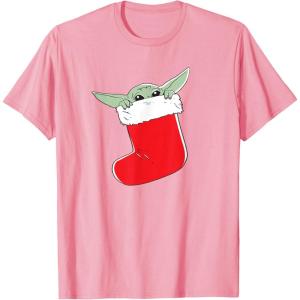 image:imageStar Wars The Mandalorian Grogu Christmas Holiday Stocking TShirtPink