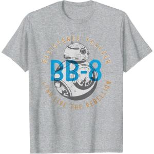 image:imageStar Wars The Rise of Skywalker BB8 Resistance Forever TShirtHeather Grey