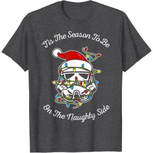 image:imageStar Wars Trooper Tangled Naughty Side Christmas TShirt TShirtDark Heather Grey