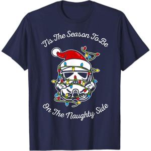 image:imageStar Wars Trooper Tangled Naughty Side Christmas TShirt TShirtNavy Blue