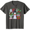 image:imageStar Wars Chewbacca Princess Leia and Yoda Christmas Holiday TShirtAsphalt Grey