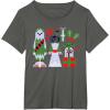 image:imageStar Wars Chewbacca Princess Leia and Yoda Christmas Holiday TShirtAsphalt Grey