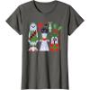 image:imageStar Wars Chewbacca Princess Leia and Yoda Christmas Holiday TShirtAsphalt Grey