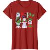 image:imageStar Wars Chewbacca Princess Leia and Yoda Christmas Holiday TShirtCranberry Red