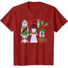 image:imageStar Wars Chewbacca Princess Leia and Yoda Christmas Holiday TShirtCranberry Red