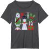 image:imageStar Wars Chewbacca Princess Leia and Yoda Christmas Holiday TShirtDark Heather Grey