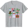 image:imageStar Wars Chewbacca Princess Leia and Yoda Christmas Holiday TShirtHeather Grey