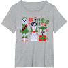 image:imageStar Wars Chewbacca Princess Leia and Yoda Christmas Holiday TShirtHeather Grey