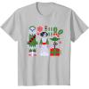 image:imageStar Wars Chewbacca Princess Leia and Yoda Christmas Holiday TShirtSilver Grey