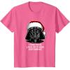 image:imageStar Wars Christmas Darth Vader Disturbing Lack Of Cheer TShirtPink Heather