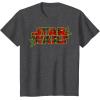 image:imageStar Wars Christmas Plaid Holly Logo TShirtDark Heather Grey