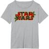 image:imageStar Wars Christmas Plaid Holly Logo TShirtHeather Grey