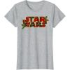 image:imageStar Wars Christmas Plaid Holly Logo TShirtHeather Grey