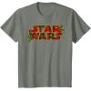 image:imageStar Wars Christmas Plaid Holly Logo TShirtOlive Heather