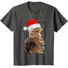 image:imageStar Wars Christmas Santa Chewbacca Windswept Movie Panel TShirtAsphalt Grey