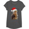 image:imageStar Wars Christmas Santa Chewbacca Windswept Movie Panel TShirtAsphalt Grey