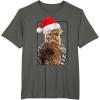 image:imageStar Wars Christmas Santa Chewbacca Windswept Movie Panel TShirtAsphalt Grey