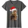 image:imageStar Wars Christmas Santa Chewbacca Windswept Movie Panel TShirtAsphalt Grey