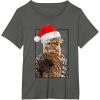 image:imageStar Wars Christmas Santa Chewbacca Windswept Movie Panel TShirtAsphalt Grey
