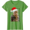 image:imageStar Wars Christmas Santa Chewbacca Windswept Movie Panel TShirtGrass Green
