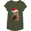 image:imageStar Wars Christmas Santa Chewbacca Windswept Movie Panel TShirtOlive Green