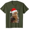 image:imageStar Wars Christmas Santa Chewbacca Windswept Movie Panel TShirtOlive Green