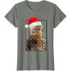 image:imageStar Wars Christmas Santa Chewbacca Windswept Movie Panel TShirtOlive Heather