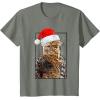 image:imageStar Wars Christmas Santa Chewbacca Windswept Movie Panel TShirtOlive Heather