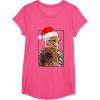 image:imageStar Wars Christmas Santa Chewbacca Windswept Movie Panel TShirtPink Heather