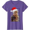 image:imageStar Wars Christmas Santa Chewbacca Windswept Movie Panel TShirtPurple Heather