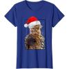 image:imageStar Wars Christmas Santa Chewbacca Windswept Movie Panel TShirtRoyal Blue