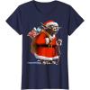 image:imageStar Wars Christmas Yoda Santa Sack Of Presents TShirtNavy Blue