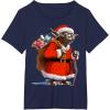 image:imageStar Wars Christmas Yoda Santa Sack Of Presents TShirtNavy Blue