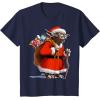 image:imageStar Wars Christmas Yoda Santa Sack Of Presents TShirtNavy Blue