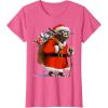 image:imageStar Wars Christmas Yoda Santa Sack Of Presents TShirtPink Heather