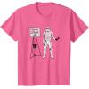 image:imageStar Wars Classic Christmas Save The Death Star Fund Raising TShirtPink Heather